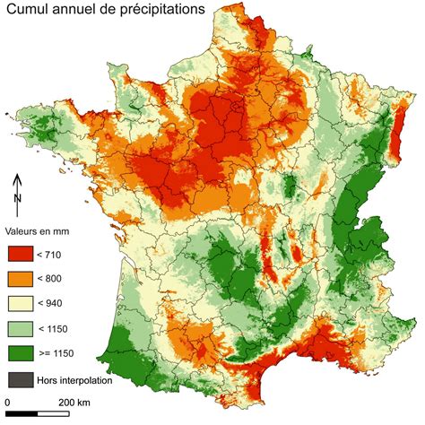 carte des précipitations france.